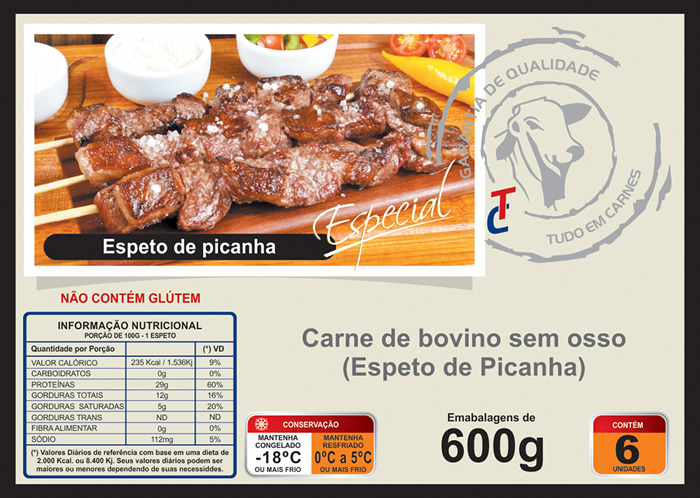 Espetinho Bovino 600G