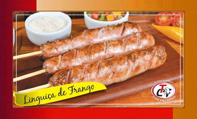 Espetinho de Linguiça de Frango Espetinho de Linguiça de Frango