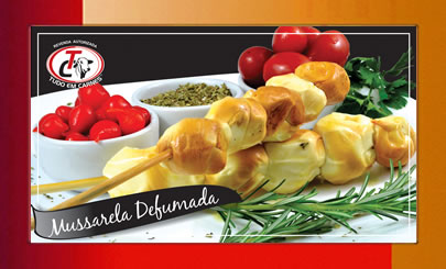 Espetinho de Mussarela Defumada Espetinho de Mussarela Defumada