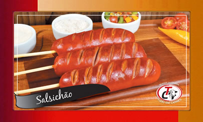 Espetinho de Salsichão Espetinho de Salsichão